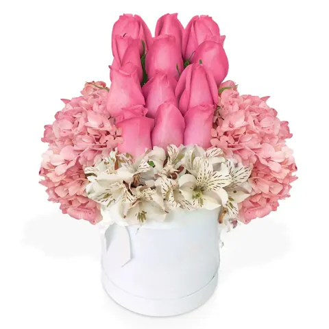 Box de Rosas y Hortensias